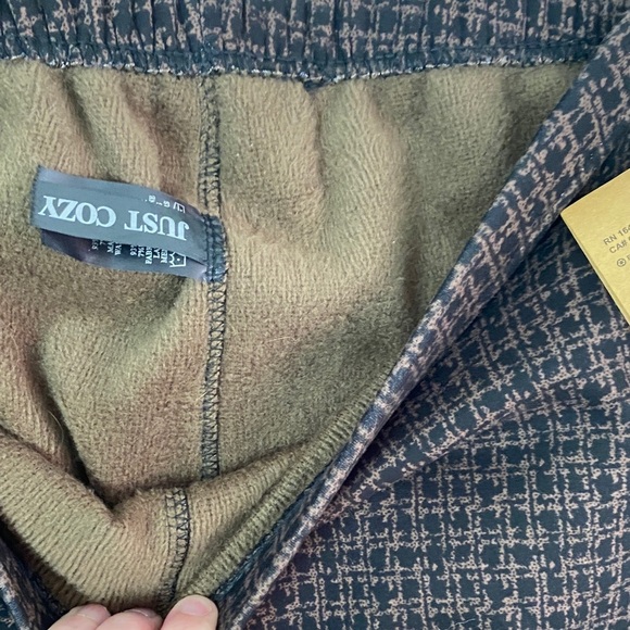 NEW Just Cozy Fleece Lined Houndstooth Leggings Size XL - Picture 8 of 13